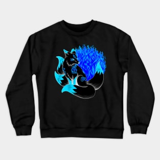 Black and Blue Kitsune Crewneck Sweatshirt